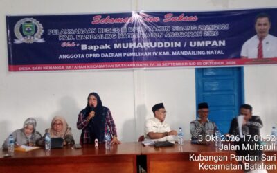 Demi Tingkatkan Layanan Kesehatan, Akses Jalan Puskesmas Batahan Diusulkan Lewat Reses DPRD Madina